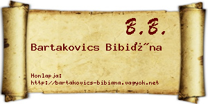 Bartakovics Bibiána névjegykártya